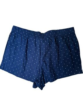 NWT Auden XXL Navy and White Polka Dot Sleep Shorts with Pockets